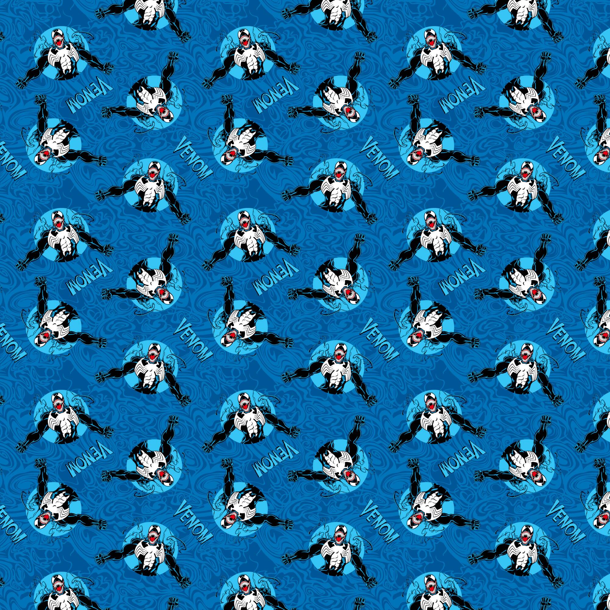 Marvel® Venom Blue Circles Cotton Fabric